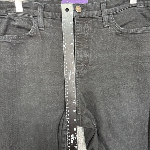 NYDJ Jeans Womens 12 Black Denim Bootcut Lift Tuck Tech High Rise Slimming Panel - Picture 5 of 16